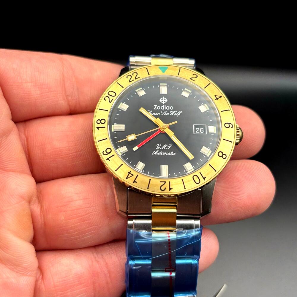 Zodiac Super Sea Wolf ZO9406 Mens 40mm GMT Automatic Stainless Steel Watch NIBWT - Picture 17 of 17